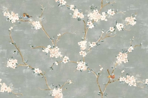 Mixed Verde Decoro Fiori di Pesco Rett. 40x120 (A+B) RC5L